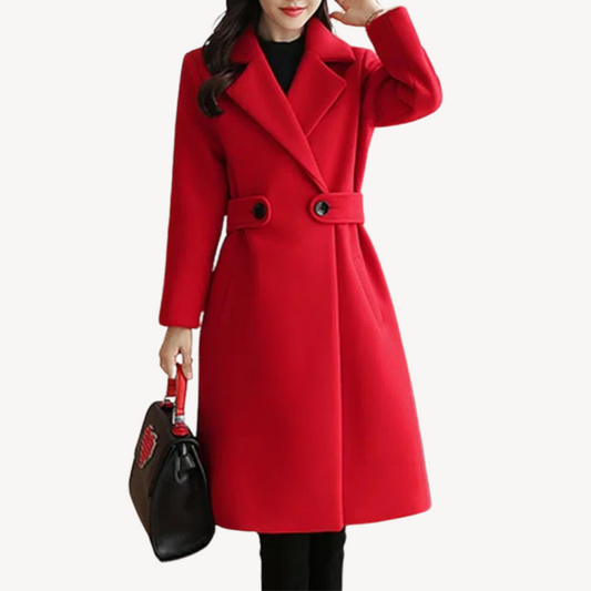 VogeLuxe | Women’s Belted Mid-Length Overcoat