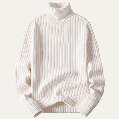VogeLuxe | Men’s Thick Ribbed Knit Turtleneck Sweater