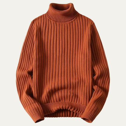 VogeLuxe | Men’s Thick Ribbed Knit Turtleneck Sweater