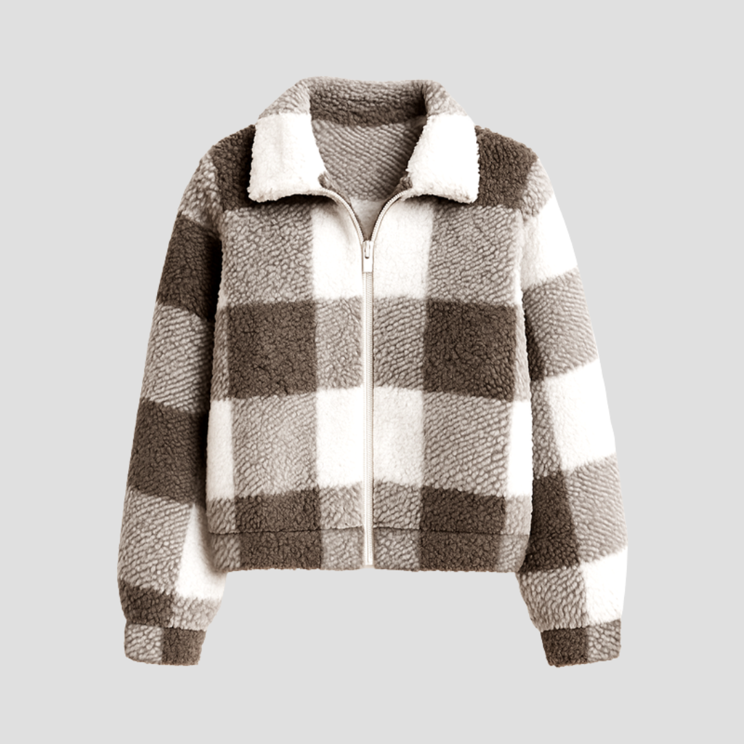 Lottie | Plaid Teddy Jacket 1
