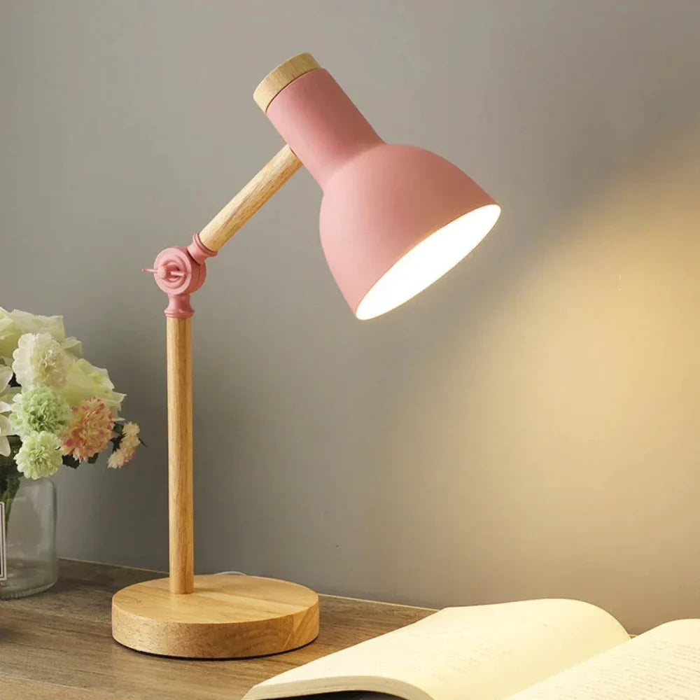 Natural Wooden Desk Light | Modern Table Lamp