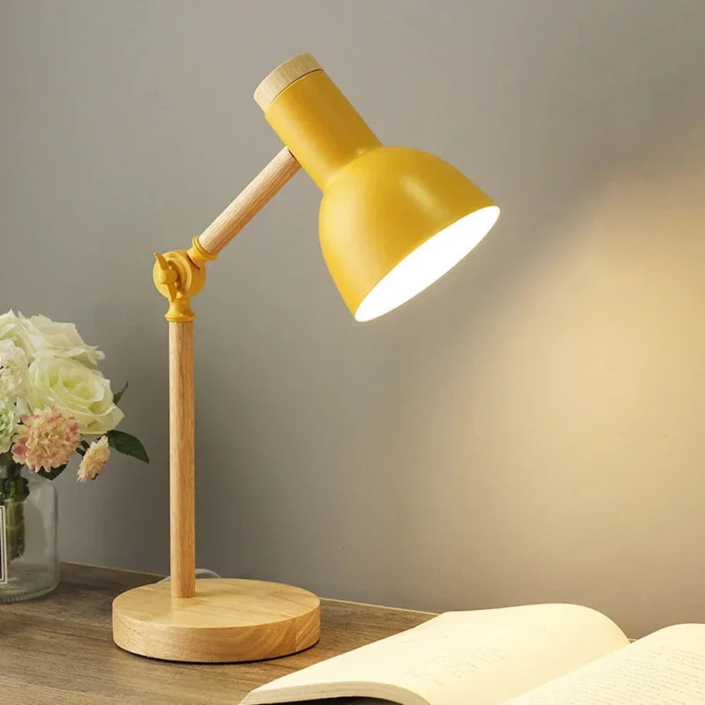 Natural Wooden Desk Light | Modern Table Lamp