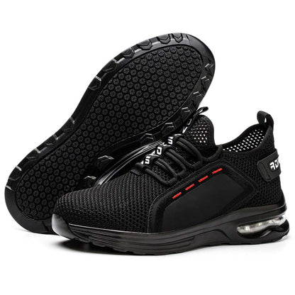 Luna Black Safety Shoes – Men’s Lightweight Steel Toe Work Sneakers with Slip-Resistant Sole 5