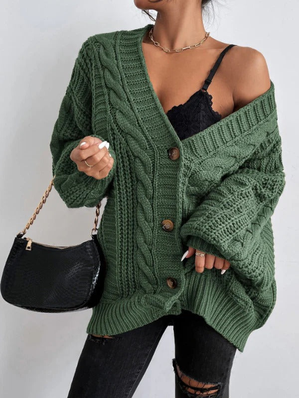 Women's Cozy Chunky Knit Sweater Cardigan