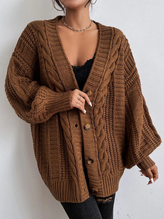Women's Cozy Chunky Knit Sweater Cardigan - VogeLuxe