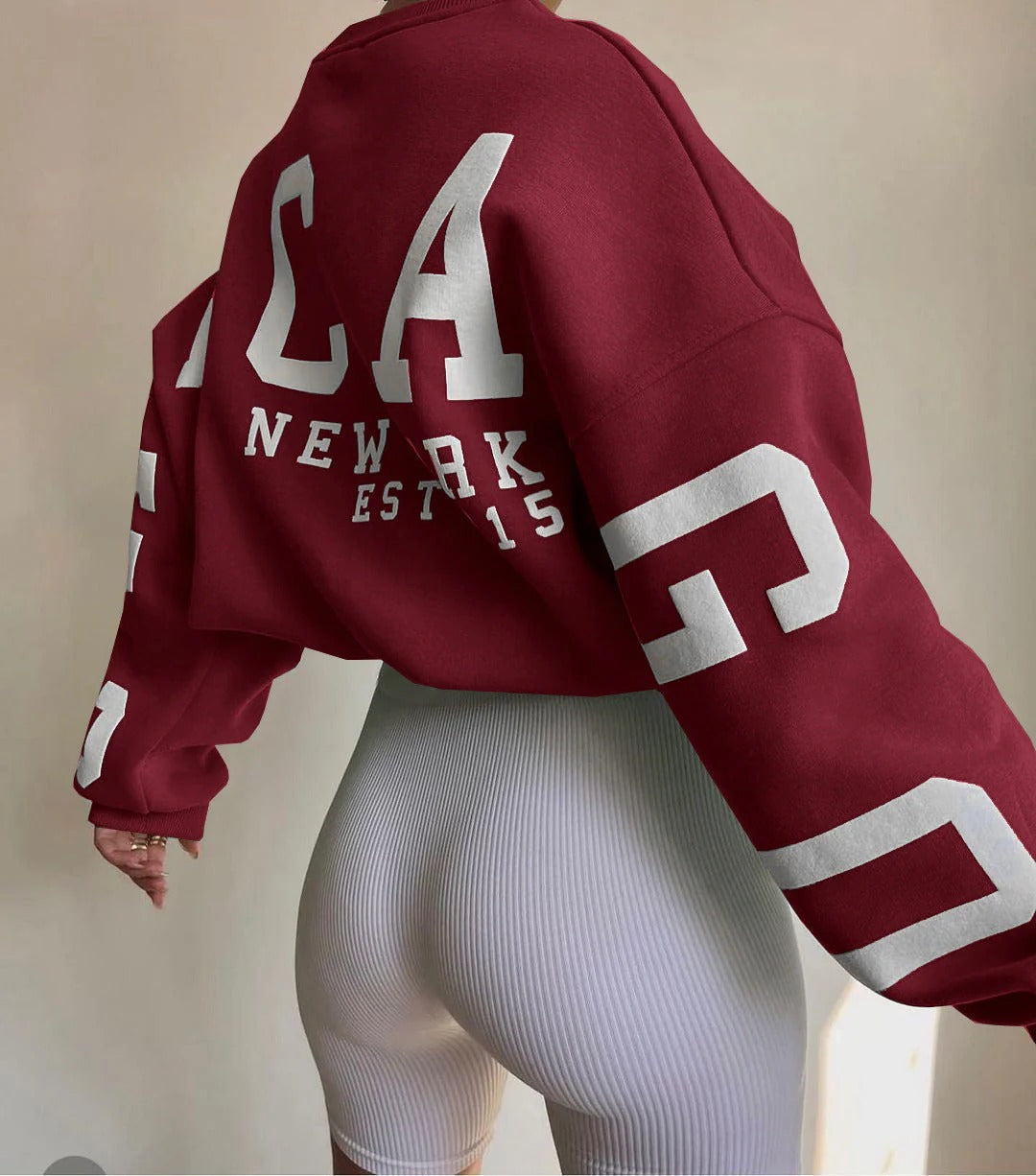 Relaxed Fit Women's Crew Neck Sweater