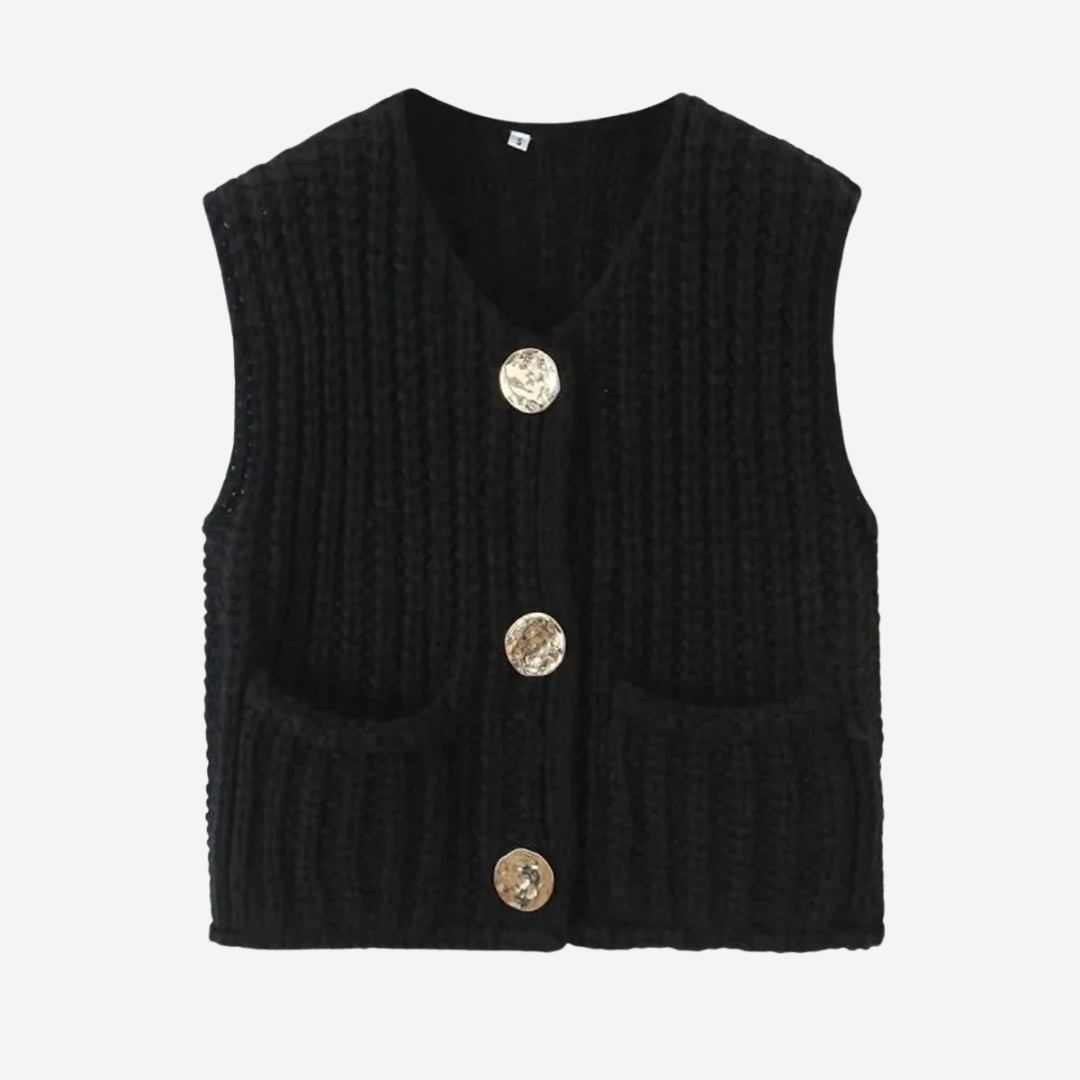 Cozy Women's Open Front Knit Sweater Vest