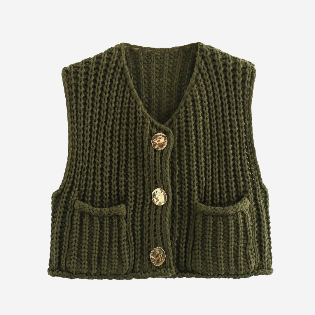 Cozy Women's Open Front Knit Sweater Vest