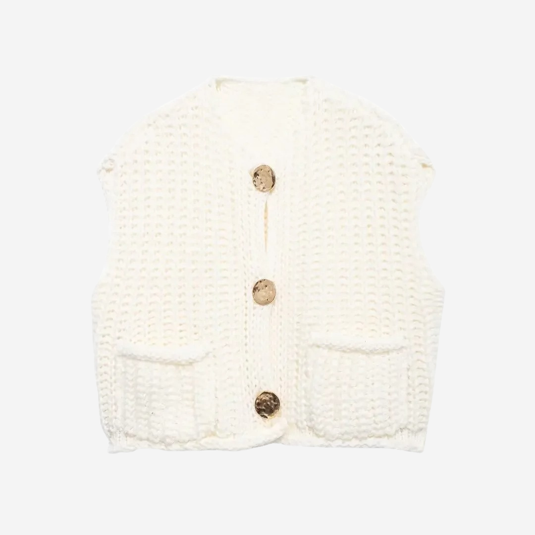 Cozy Women's Open Front Knit Sweater Vest