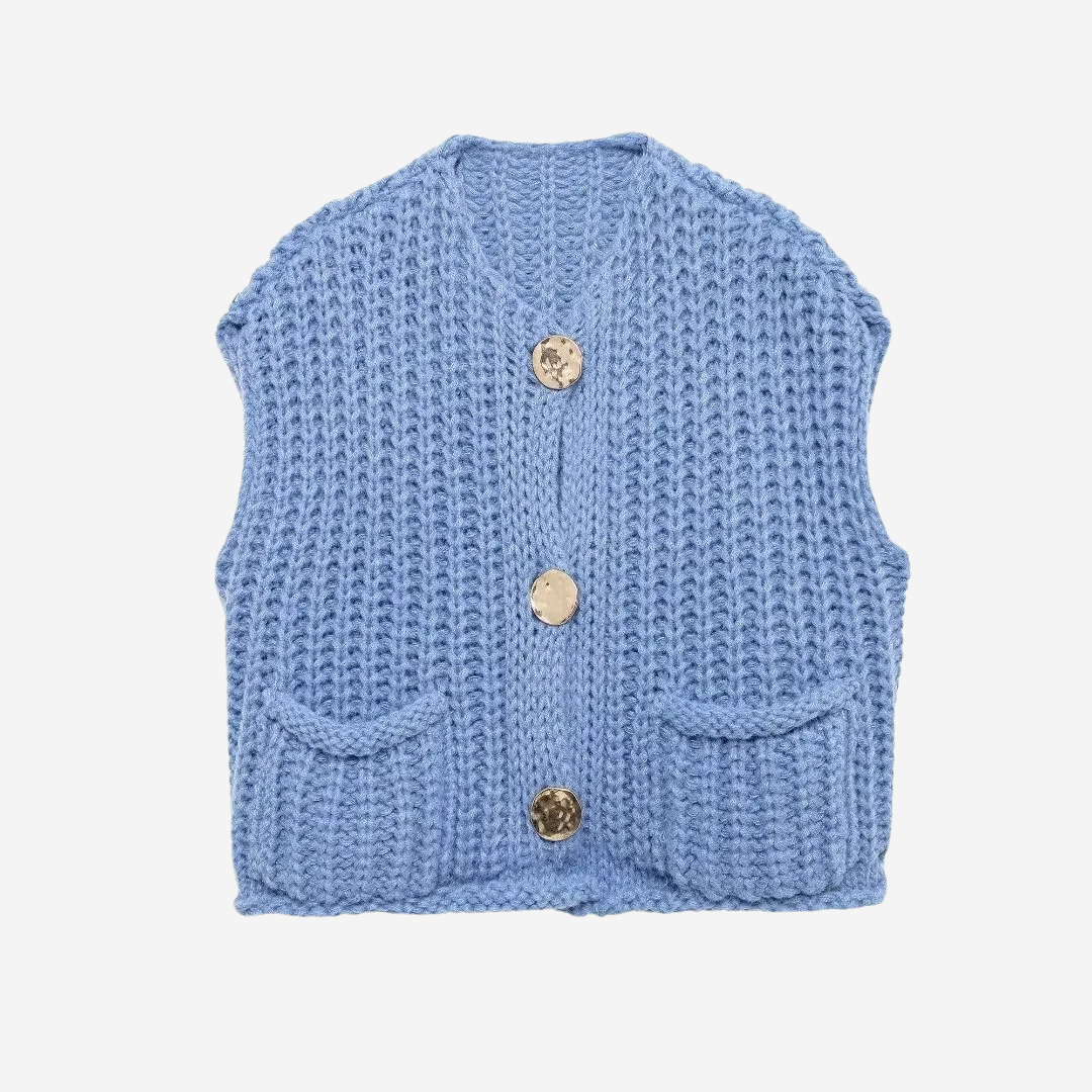 Cozy Women's Open Front Knit Sweater Vest