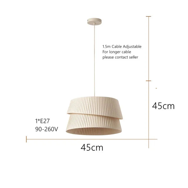 Minimalist Linen Pendant Light
