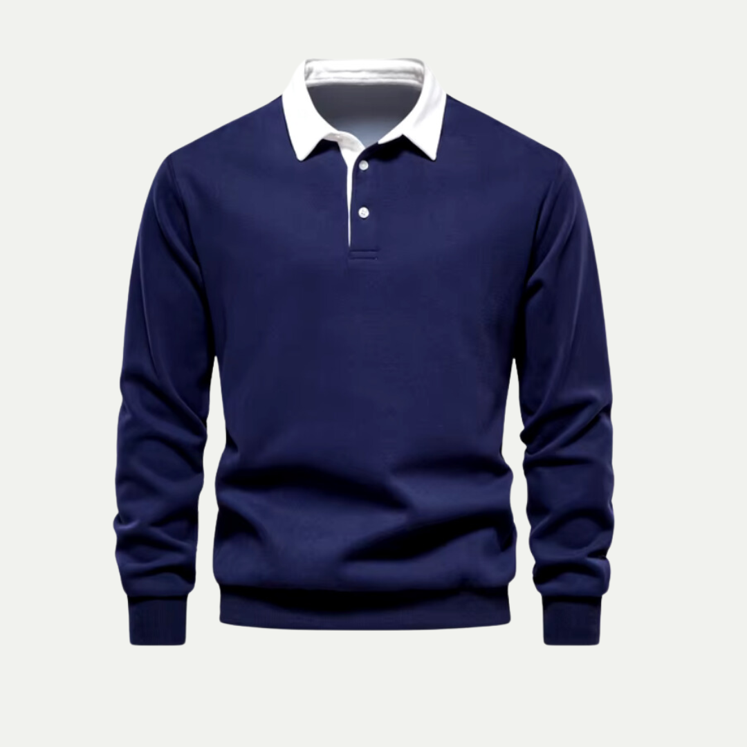 Luxe Polo Neck Sweatshirt for Men – Premium Softness & Stylish Comfort 0