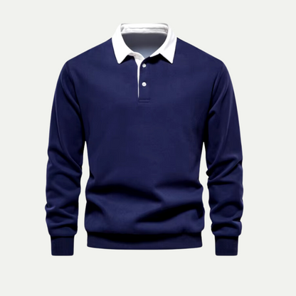 Luxe Polo Neck Sweatshirt for Men – Premium Softness & Stylish Comfort 0