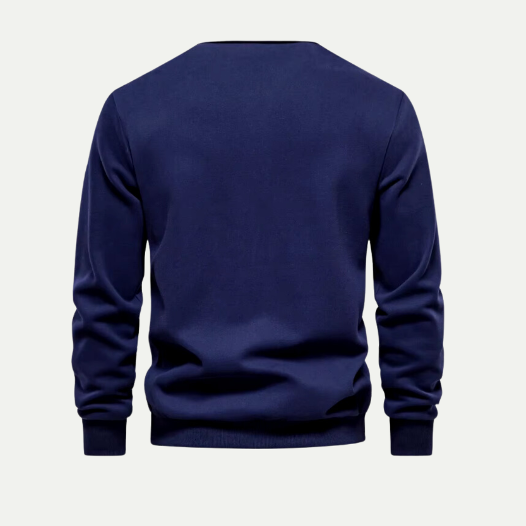 Luxe Polo Neck Sweatshirt for Men – Premium Softness & Stylish Comfort 1