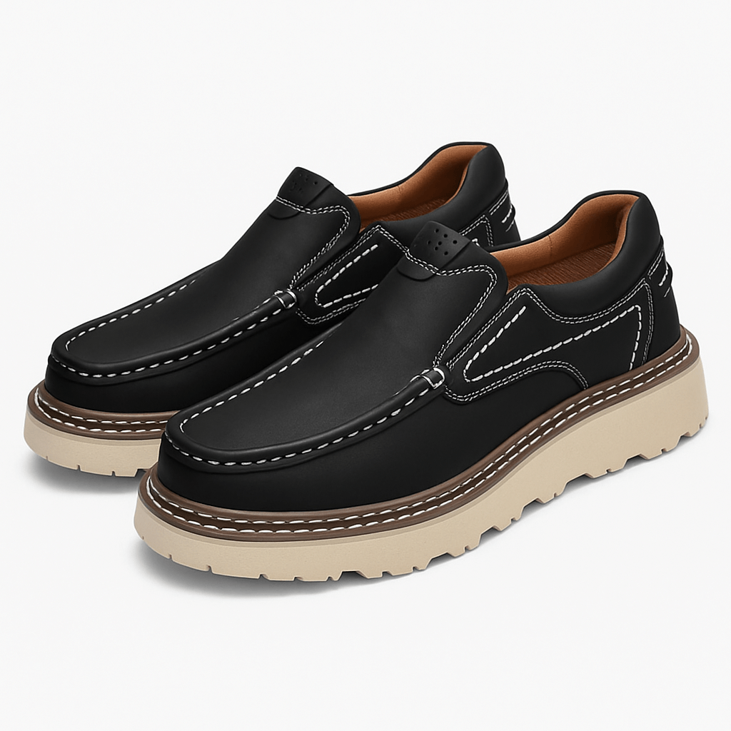 Luxeoutfit | Polished Leather Slip-On Loafers 1