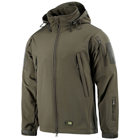 Waterproof Men's Hooded Softshell Jacket with Thermal Lining - VogeLuxe