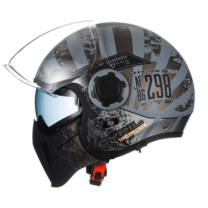 Safe Dual Visor Full Face Motorcycle Helmet