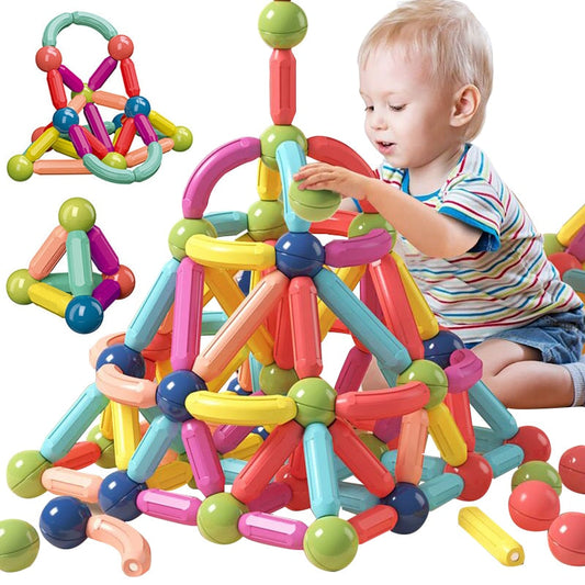 Colorful Magnetic Tiles – Fun Building Toys for Children - BritishElegance