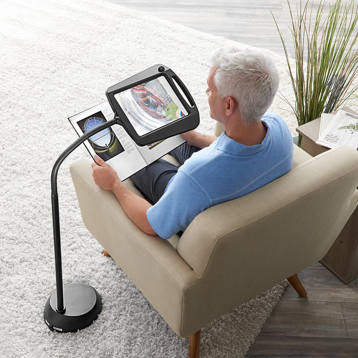 Bright LED Floor Lamp with Adjustable Reading Light - VogeLuxe