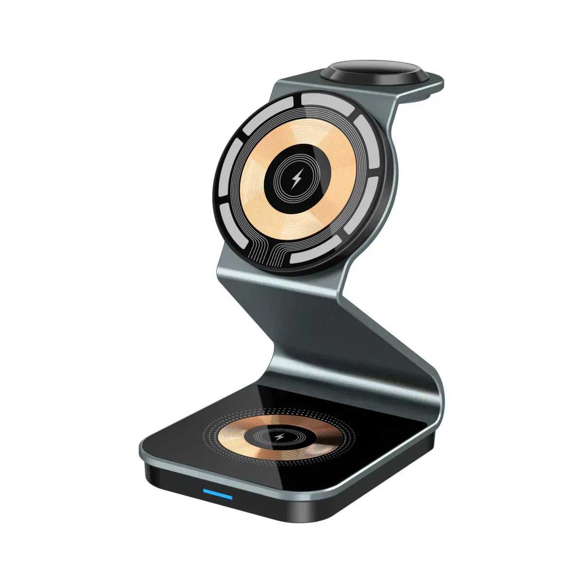 Compact 3-in-1 Fast Wireless Charging Pad - VogeLuxe