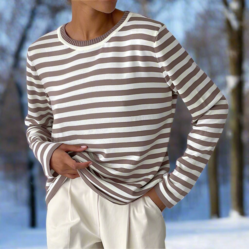 Classic Women's Horizontal Stripe Tee Shirt