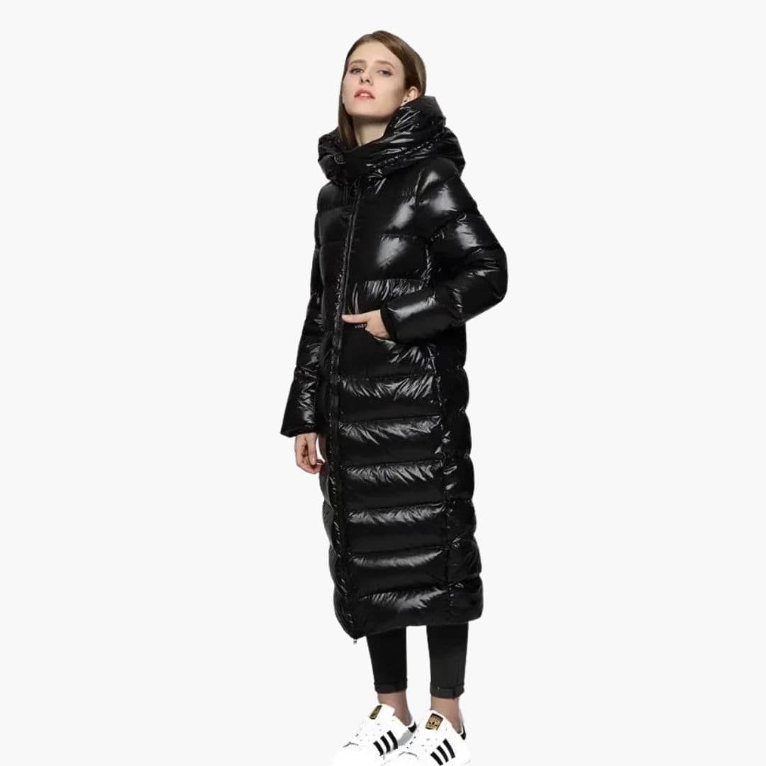 Women's Waterproof Down Parka Coat - Insulated Full Length Jacket - VogeLuxe