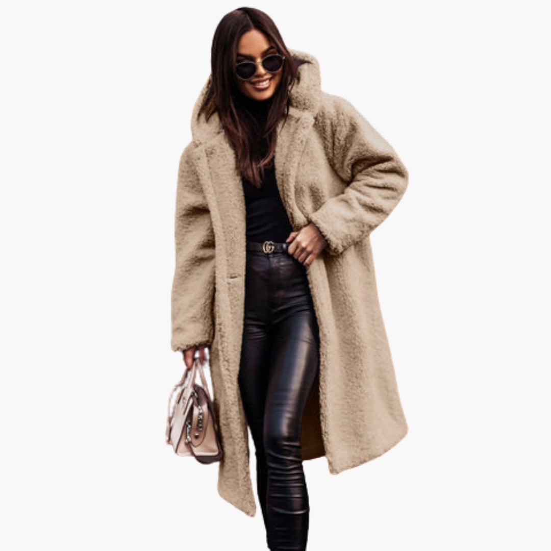 Fuzzy Ladies Parka Coat - Warm Cozy Winter Jacket - VogeLuxe