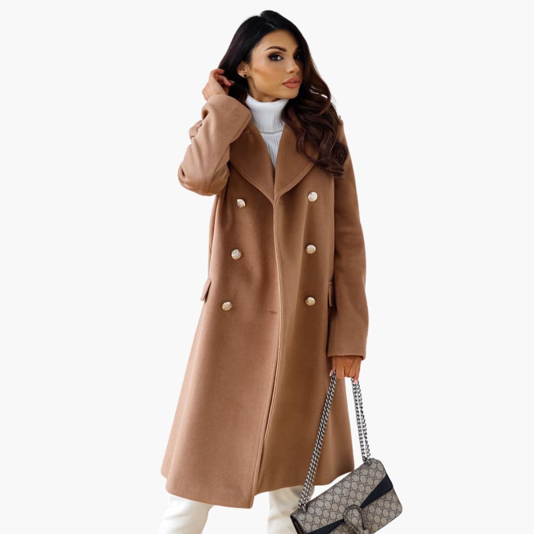 Premium Long Wool Trench Coat for Women