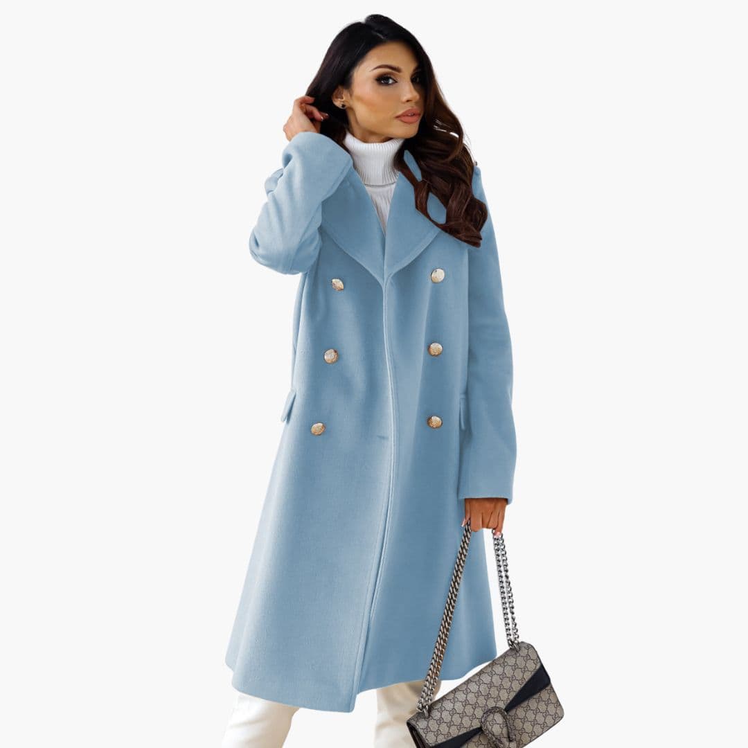 Premium Long Wool Trench Coat for Women