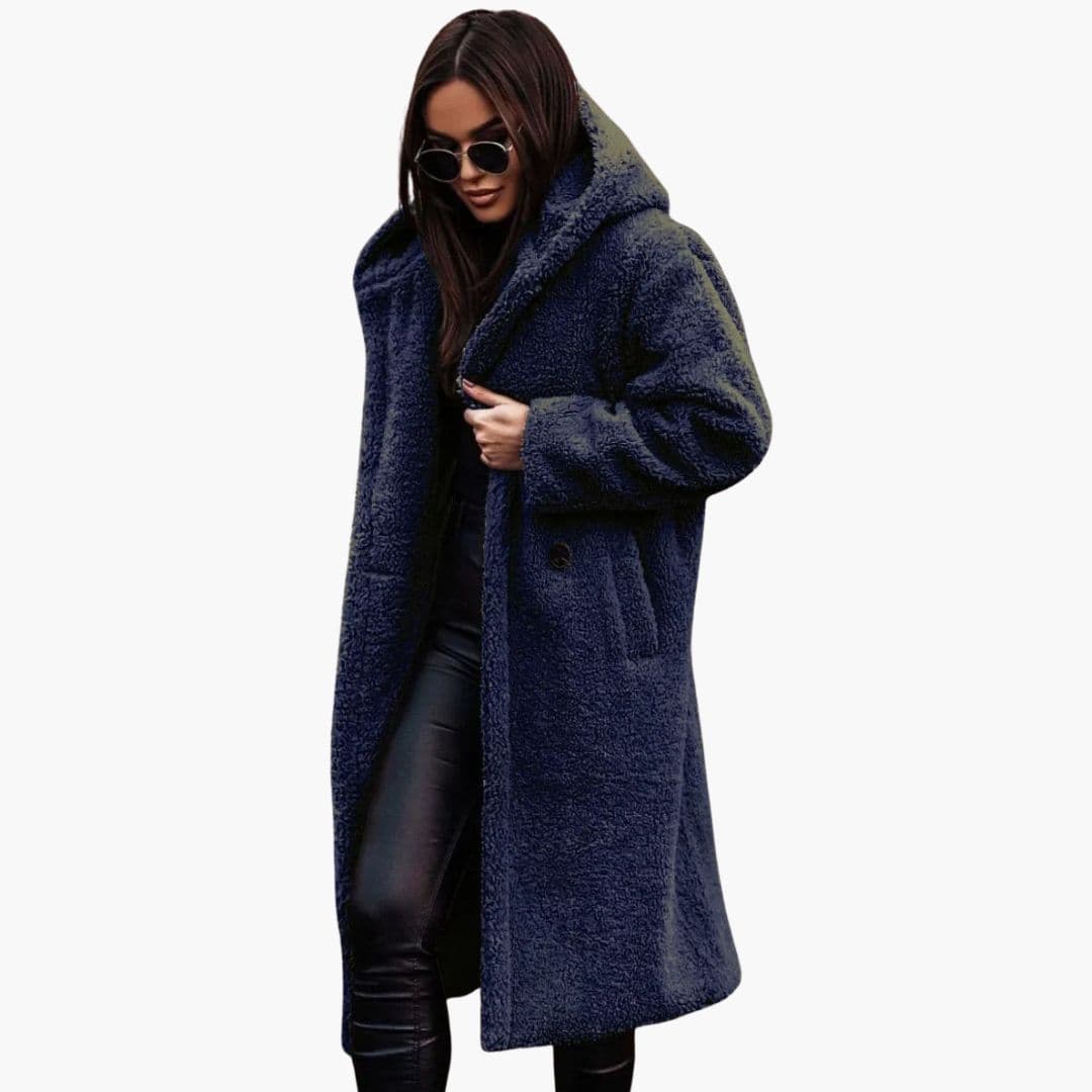 Cozy Plus Size Faux Fur Long Coat