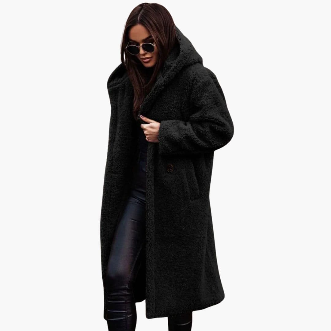 Cozy Plus Size Faux Fur Long Coat