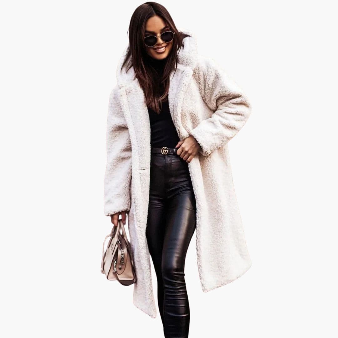 Cozy Plus Size Faux Fur Long Coat - VogeLuxe