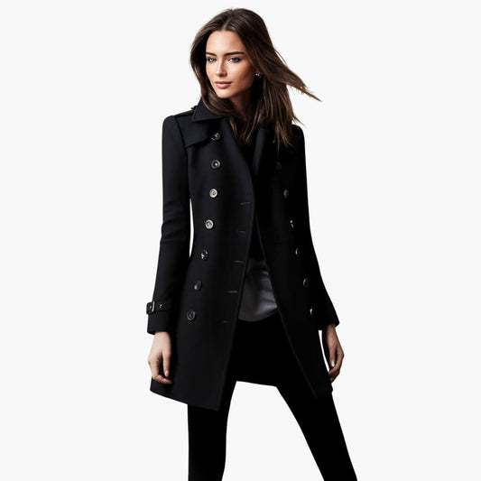 Classic Fit Double-Breasted Winter Coat - VogeLuxe