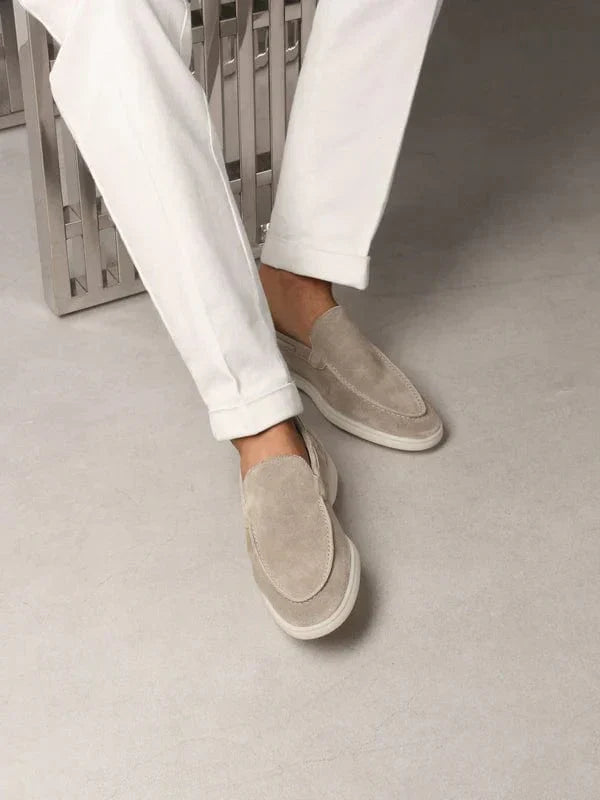 VogeLuxe | Men’s Suede Rawhide Moccasin Loafers