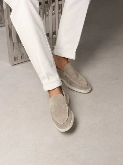 VogeLuxe | Men’s Suede Rawhide Moccasin Loafers