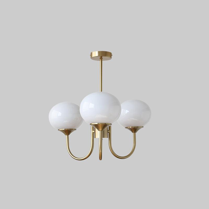 Soft Pink Glass Pendant Light Fixture