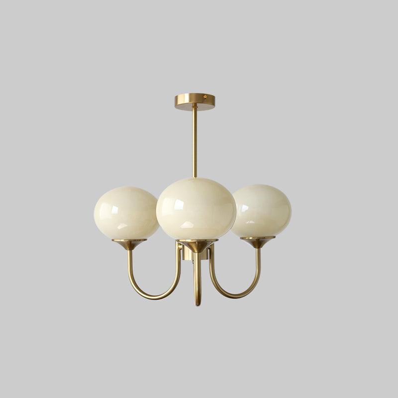 Soft Pink Glass Pendant Light Fixture