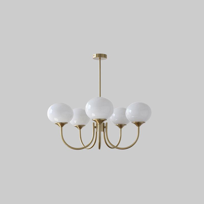 Soft Pink Glass Pendant Light Fixture