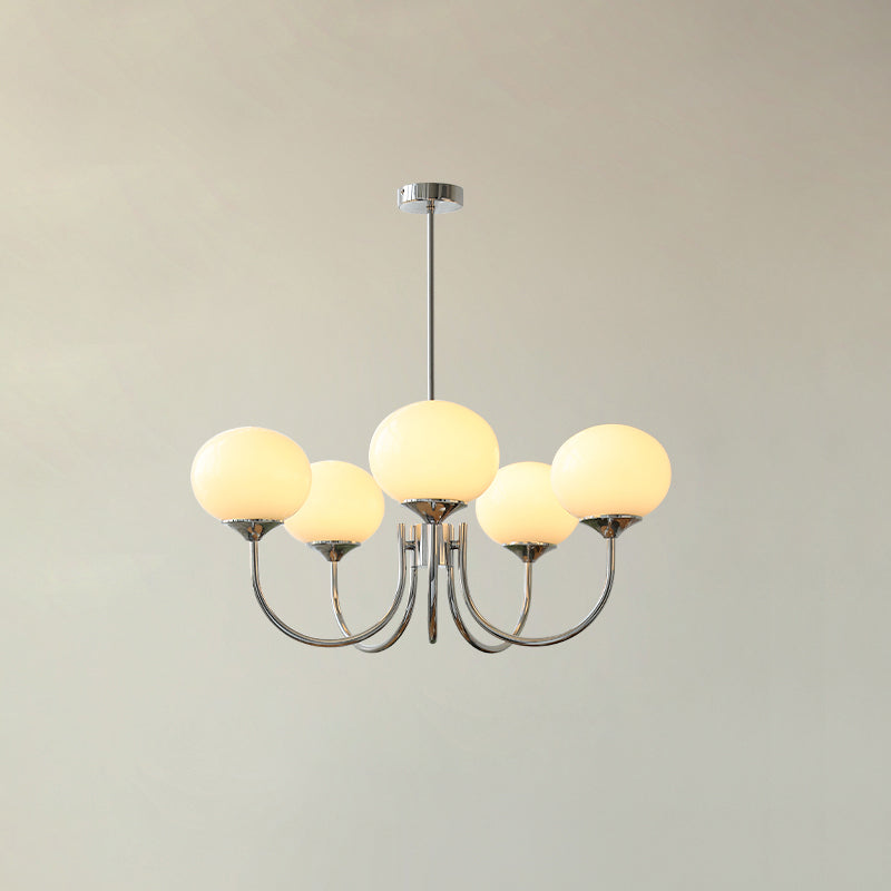 Soft Pink Glass Pendant Light Fixture