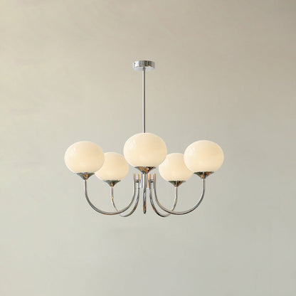Soft Pink Glass Pendant Light Fixture