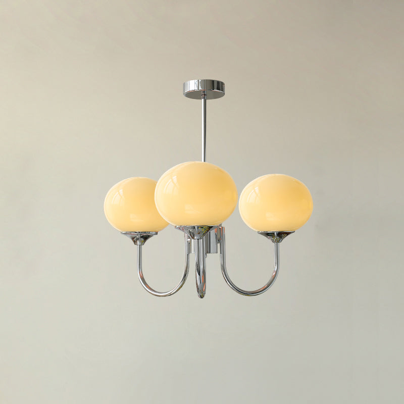 Soft Pink Glass Pendant Light Fixture