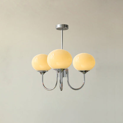 Soft Pink Glass Pendant Light Fixture