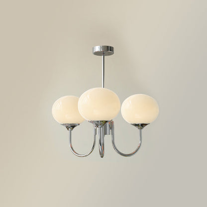Soft Pink Glass Pendant Light Fixture