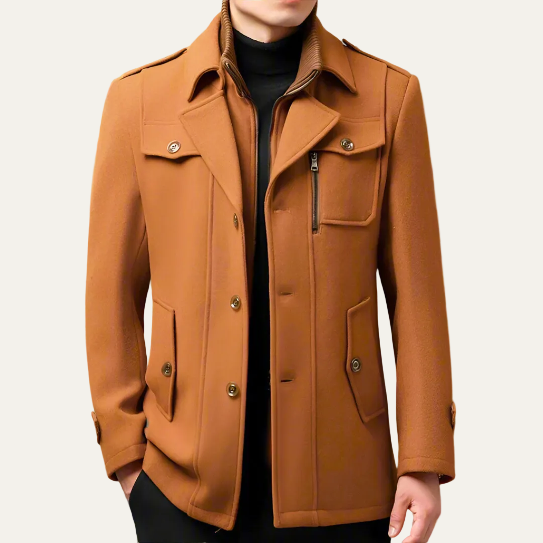 Massimo Men’s Trench Coat – Classic Long Overcoat | Timeless British Elegance 0