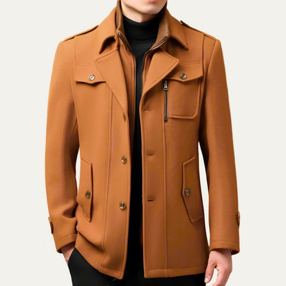 Massimo Men’s Trench Coat – Classic Long Overcoat | Timeless British Elegance 0