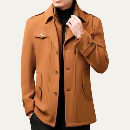 Massimo Men’s Trench Coat – Classic Long Overcoat | Timeless British Elegance 1