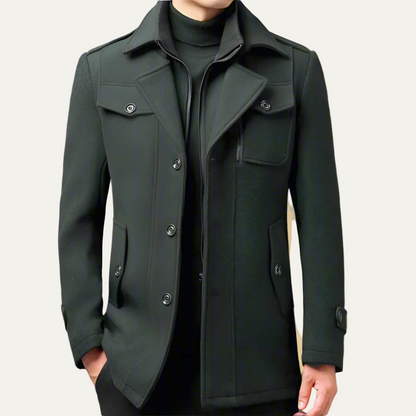 Massimo Men’s Trench Coat – Classic Long Overcoat | Timeless British Elegance 2