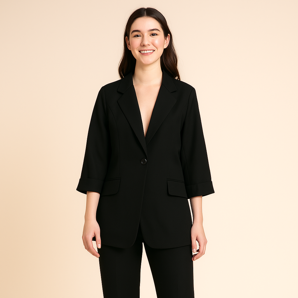 Classic Low Sheen 3/4 Sleeve Jacket