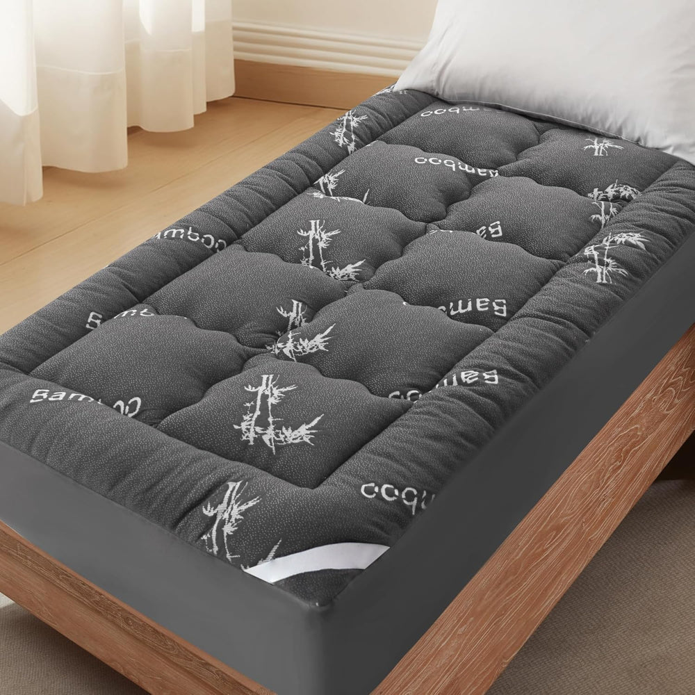 Plush Mattress Topper Extra Deep Fitted Bed Protector