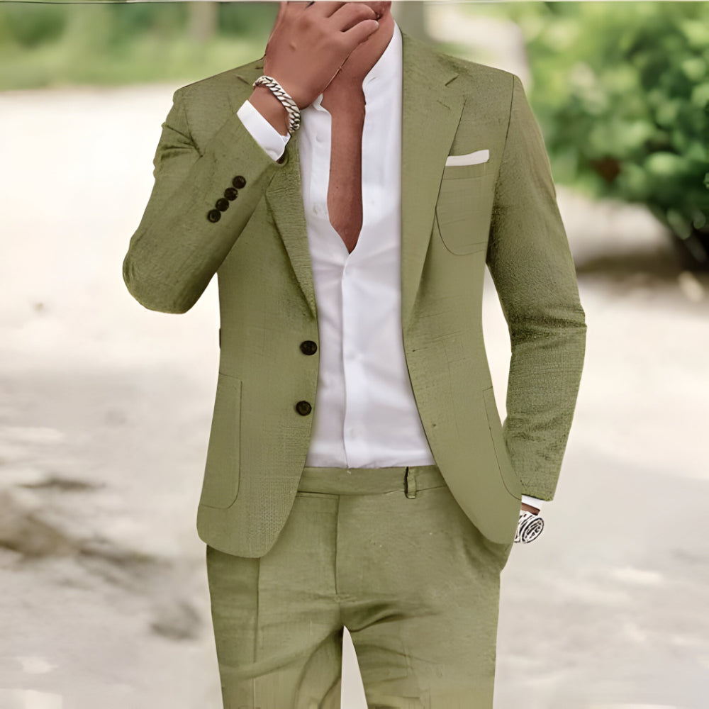 Men's Classic Fit Business Suit 2 Piece Formal Wear - VogeLuxe